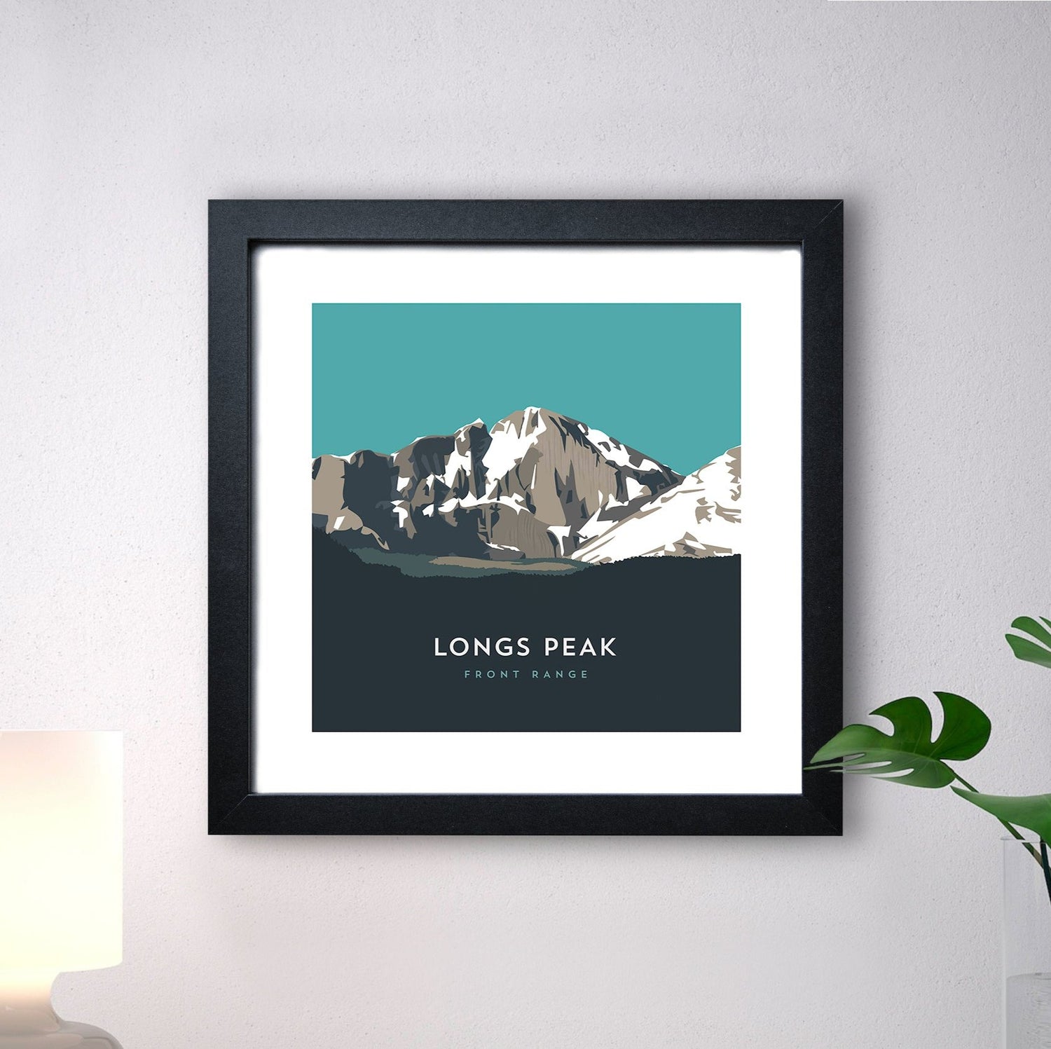 Longs Peak Colorado 14er Framed Art Print