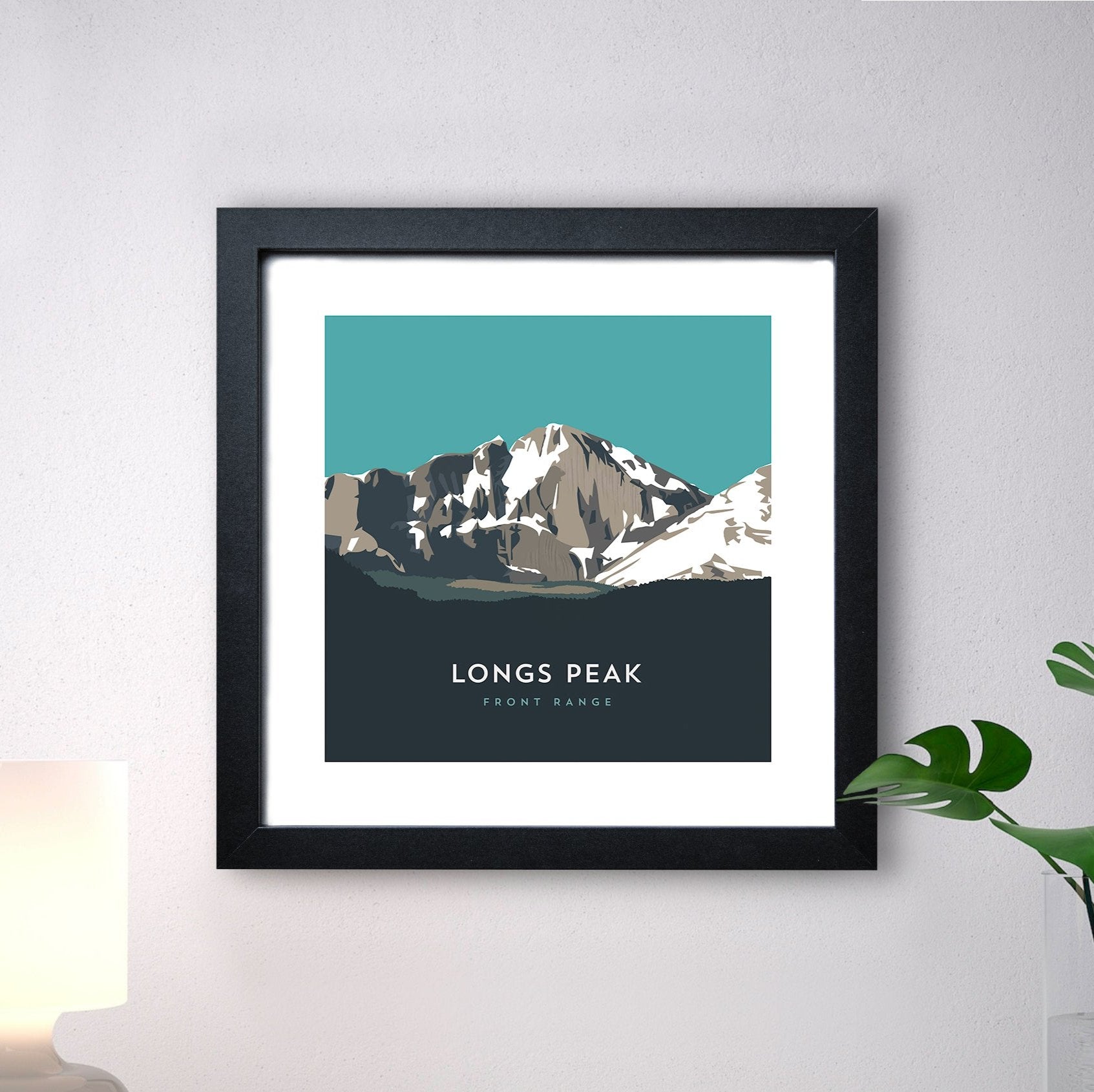 Longs Peak Colorado 14er Framed Art Print