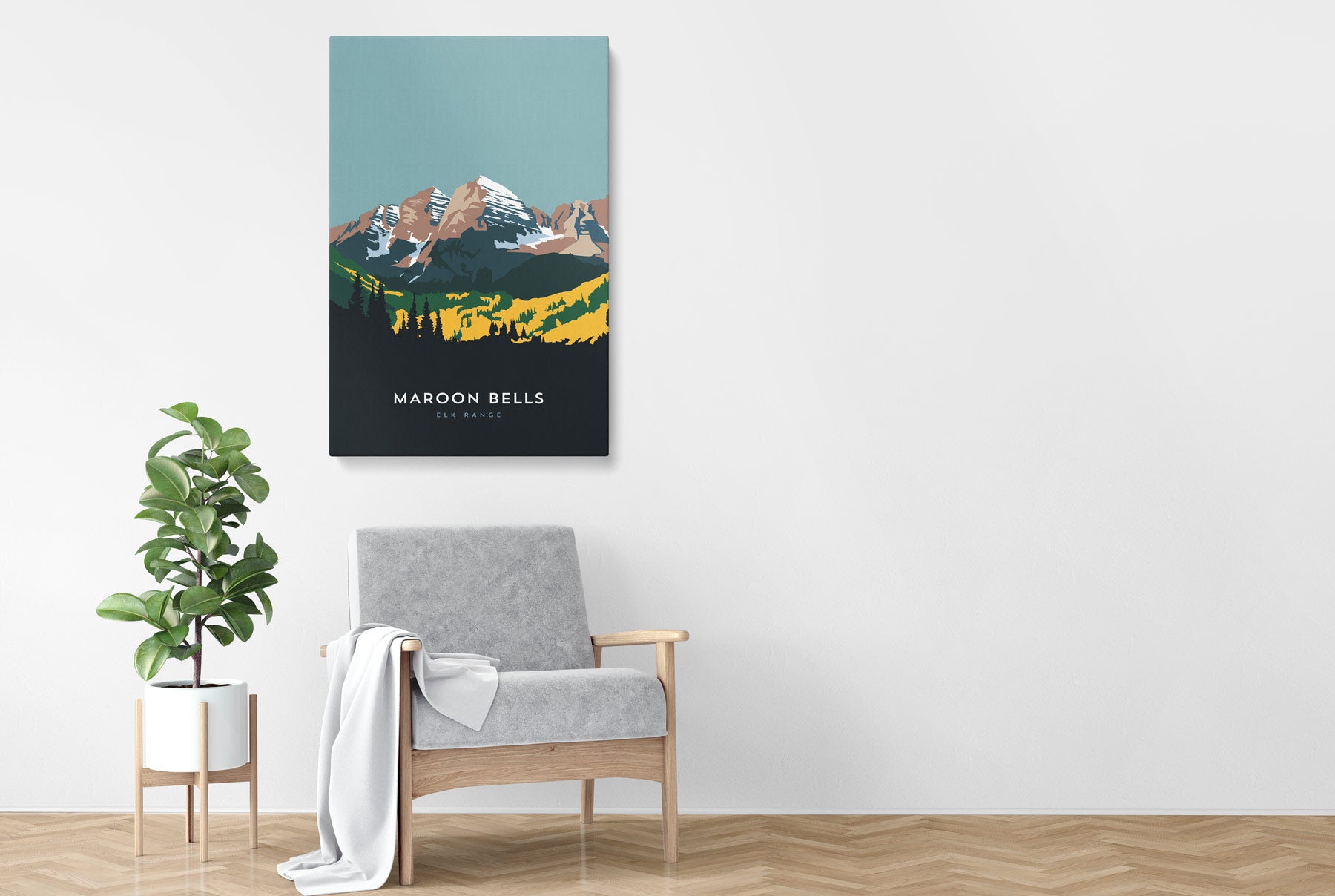 Maroon Bells Colorado 14er Canvas Print