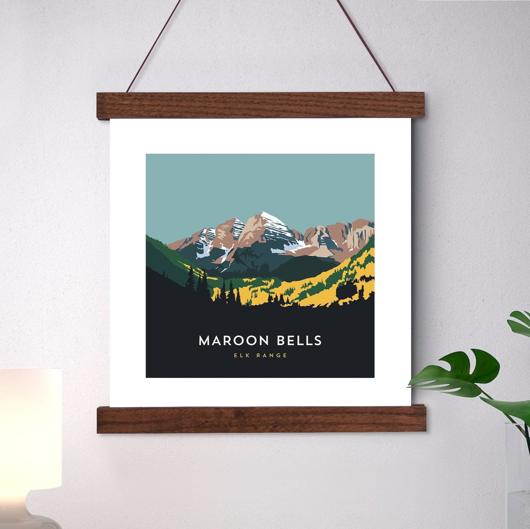 Maroon Bells Colorado 14er Hanger Frame Art Print