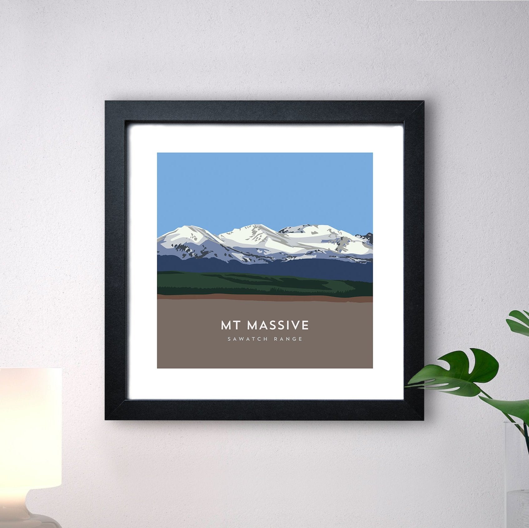 Mount Massive Colorado 14er Framed Art Print