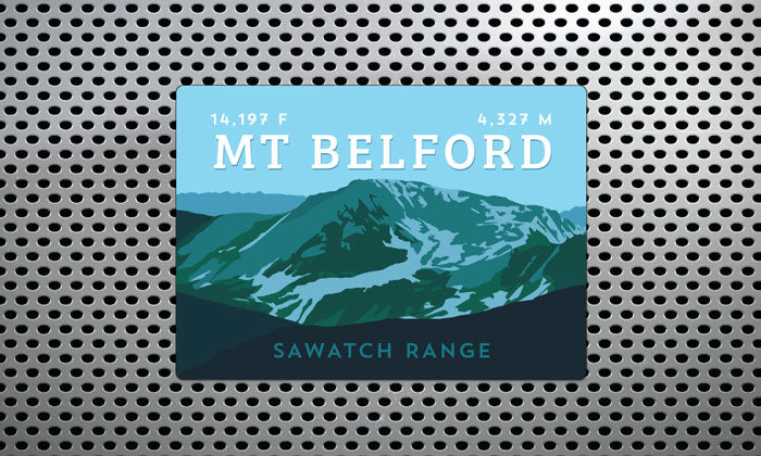 Mount Belford Colorado 14er Magnet