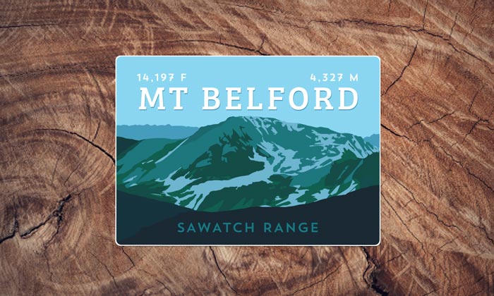 Sawatch Range Colorado 14er Sticker Pack