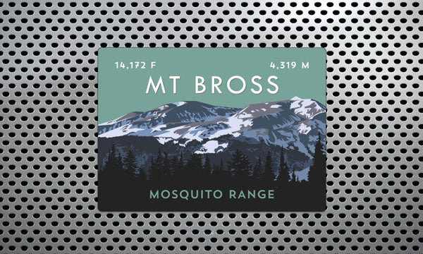 Mount Bross Colorado 14er Magnet