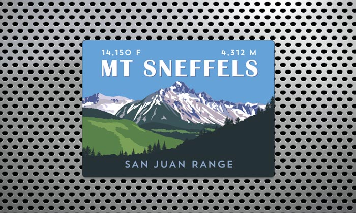 San Juan Range Colorado 14er Magnet Pack