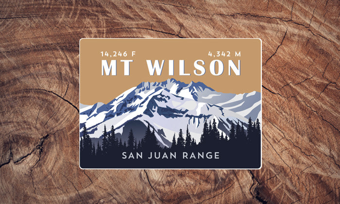 San Juan Range Colorado 14er Sticker Pack