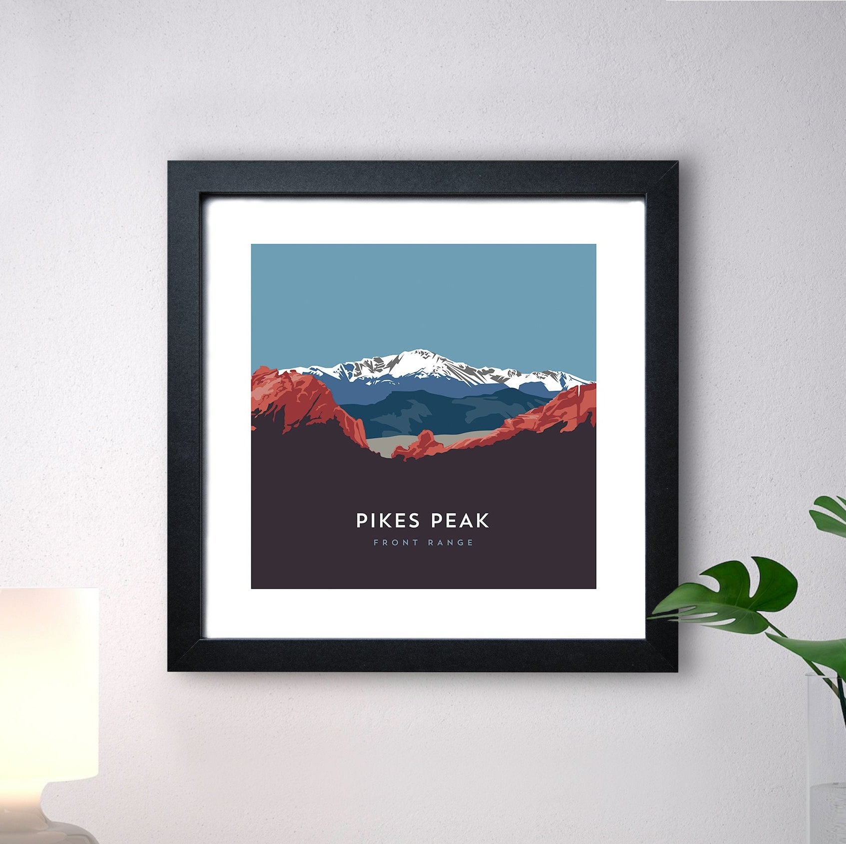 Pikes Peak Colorado 14er Framed Art Print