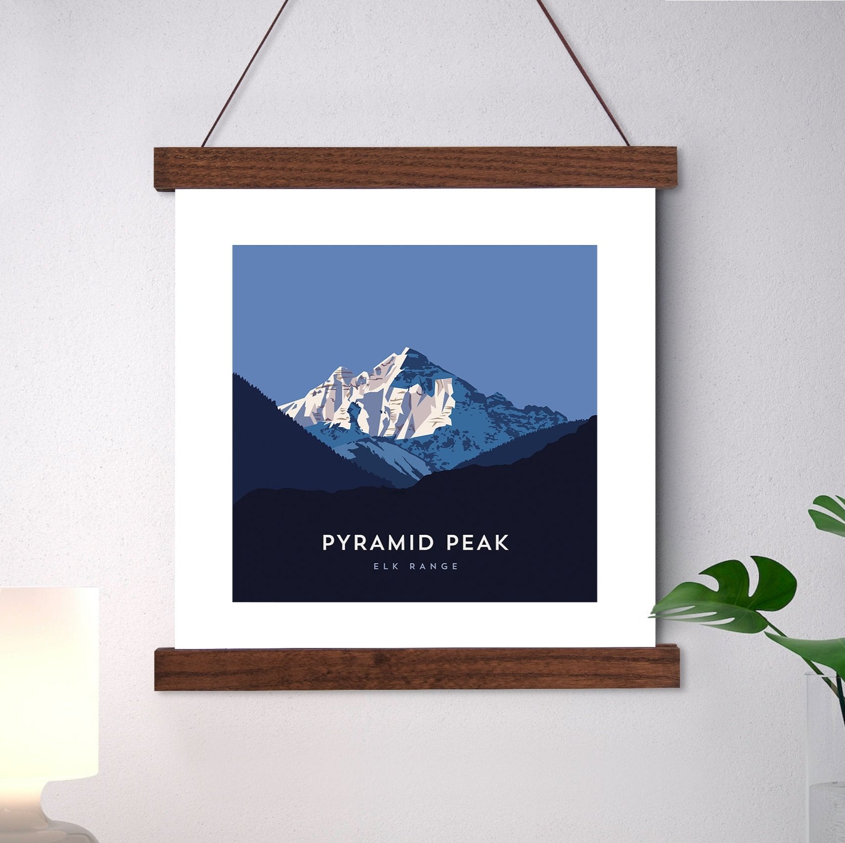 Pyramid Peak Colorado 14er Hanger Frame Art Print
