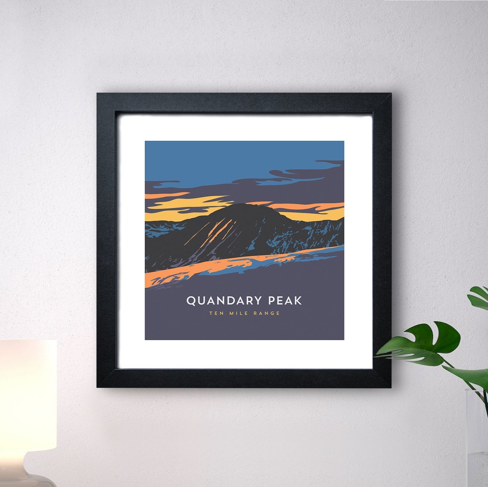 Quandary Peak Colorado 14er Framed Art Print