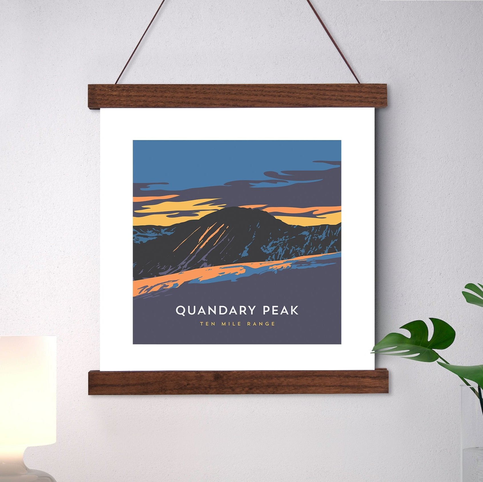 Quandary Peak Colorado 14er Hanger Frame Art Print