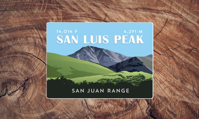 San Juan Range Colorado 14er Sticker Pack