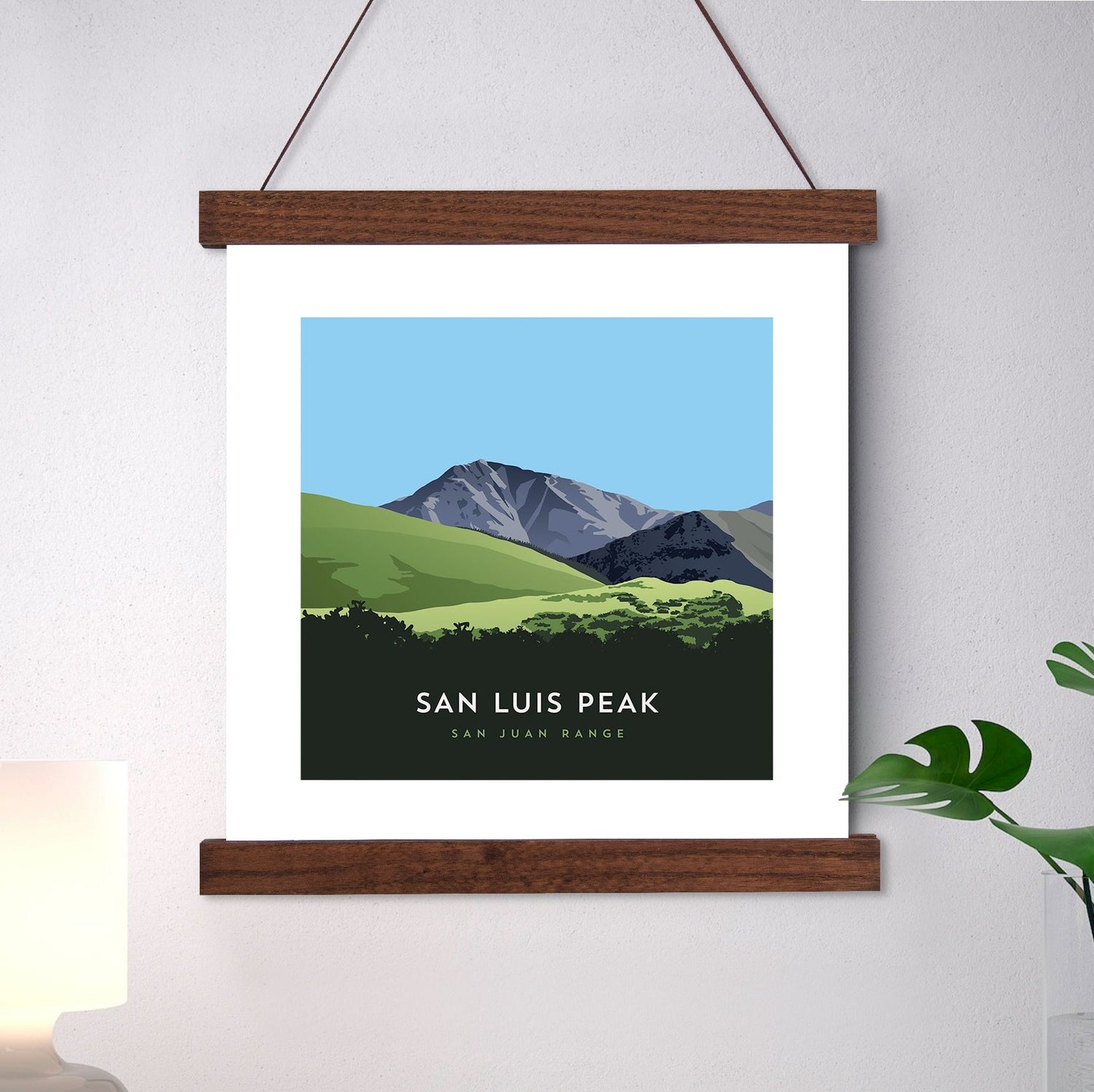 San Luis Peak Colorado 14er Hanger Frame Art Print
