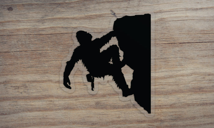 Sasquatch Rock Climbing Sticker Decal