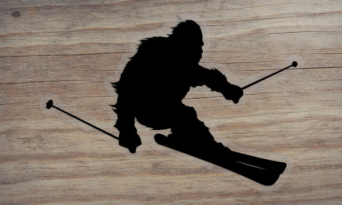 Sasquatch Skiing Sticker Decal
