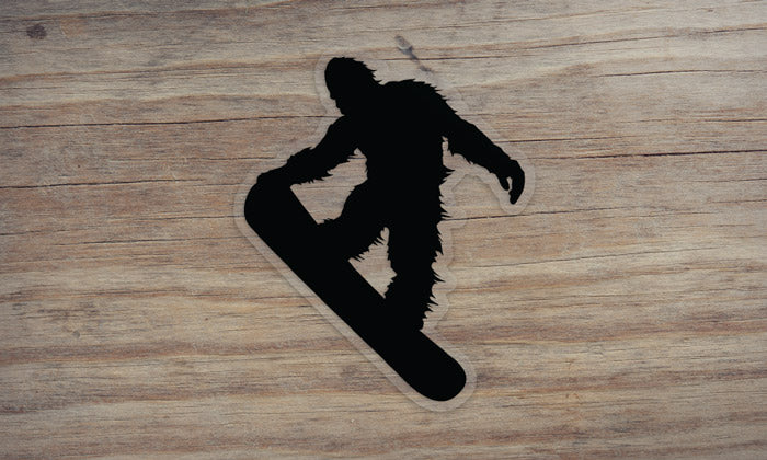 Sasquatch Snowboarding Sticker Decal
