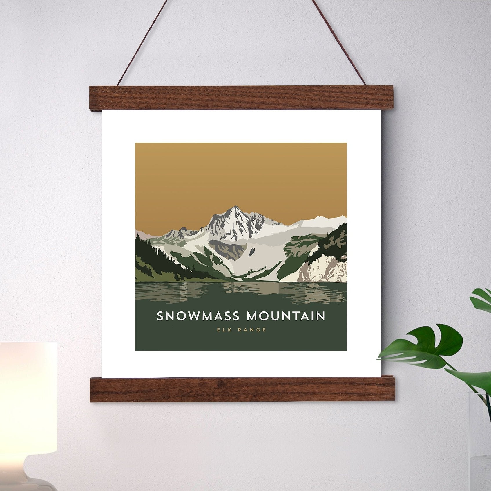 Snowmass Mountain Colorado 14er Hanger Frame Art Print