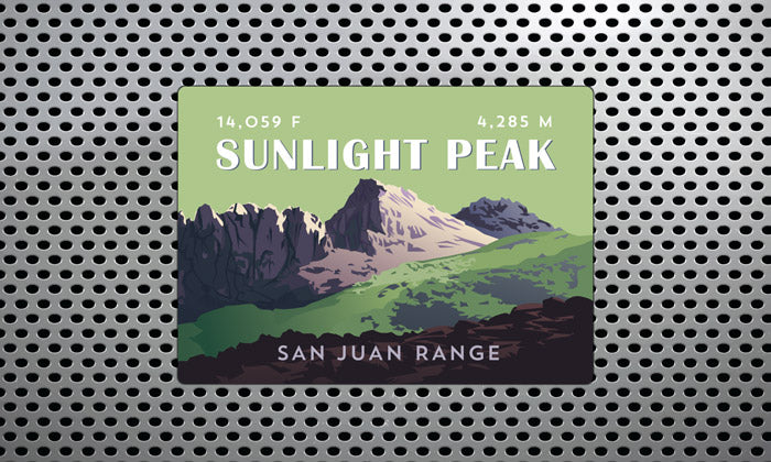 Sunlight Peak Colorado 14er Magnet