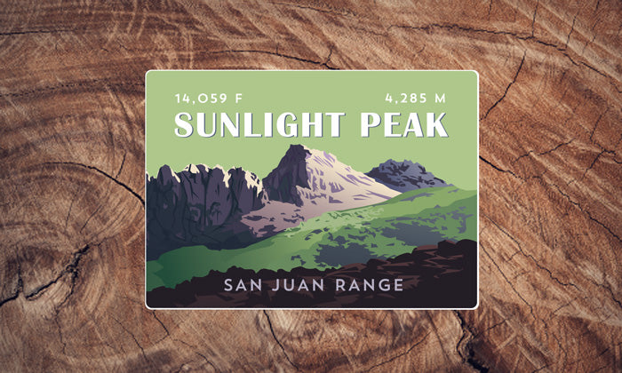 San Juan Range Colorado 14er Sticker Pack