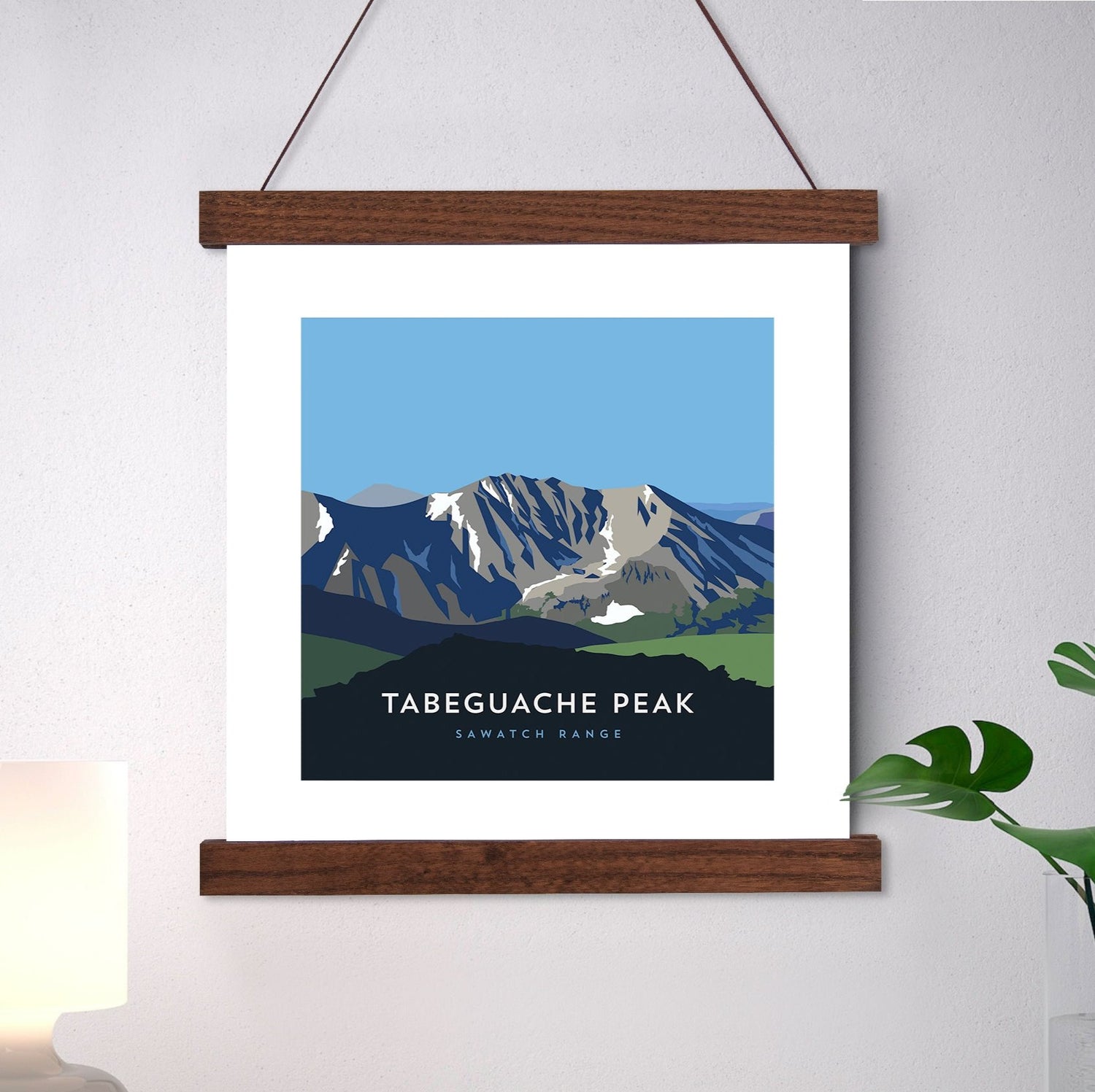 Tabeguache Peak Colorado 14er Hanger Frame Art Print