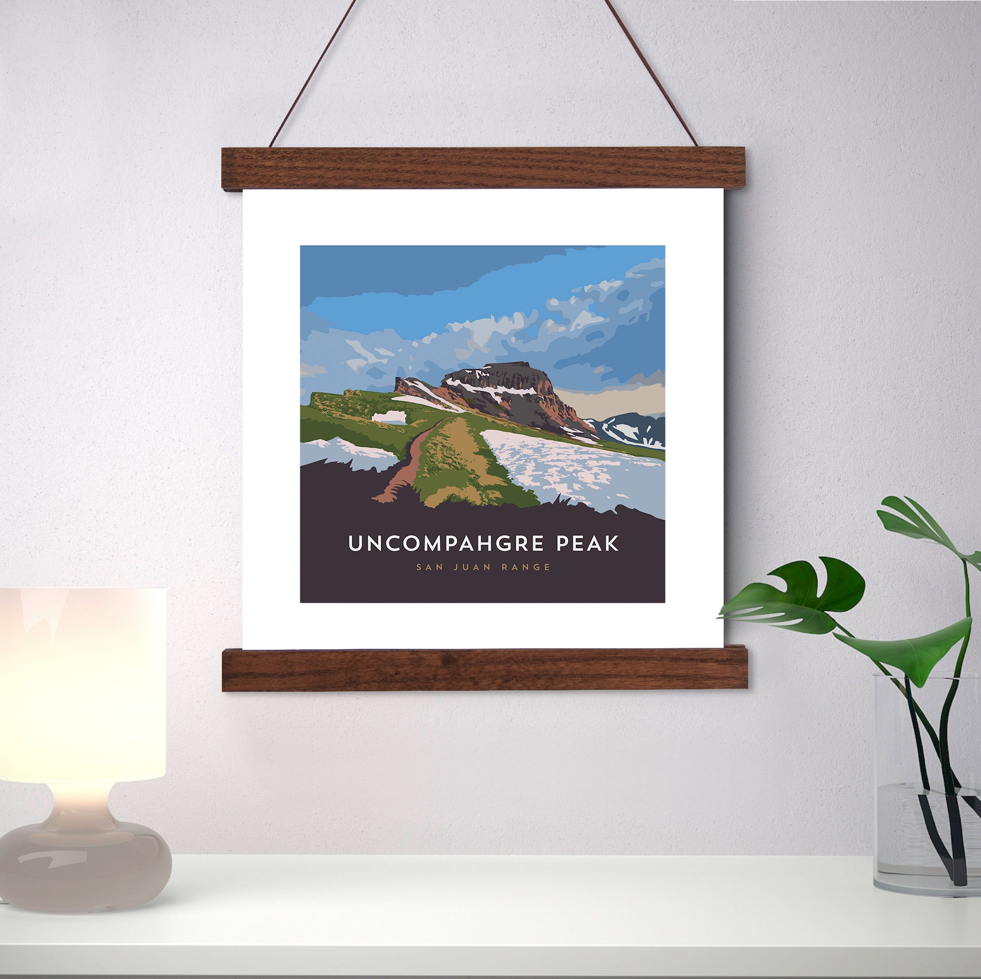 Uncompahgre Peak Colorado 14er Hanger Frame Art Print