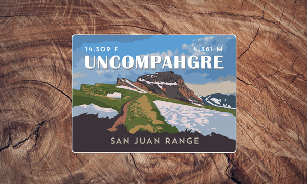 San Juan Range Colorado 14er Sticker Pack