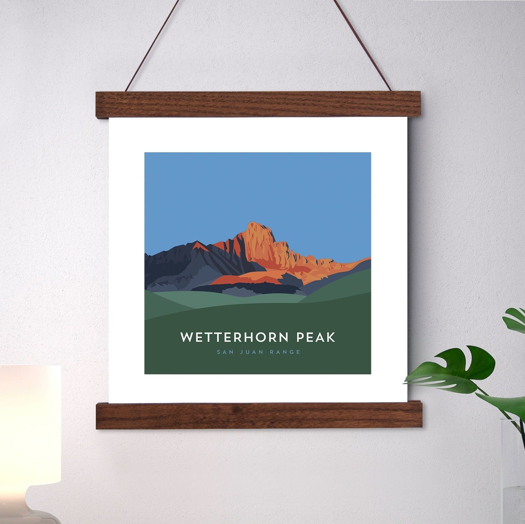 Wetterhorn Peak Colorado 14er Hanger Frame Art Print