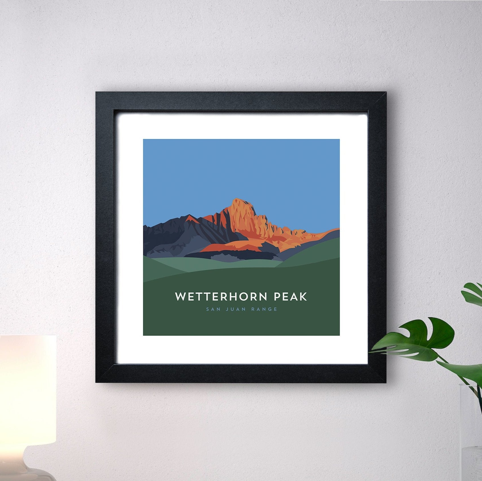 Wetterhorn Peak Colorado 14er Framed Art Print