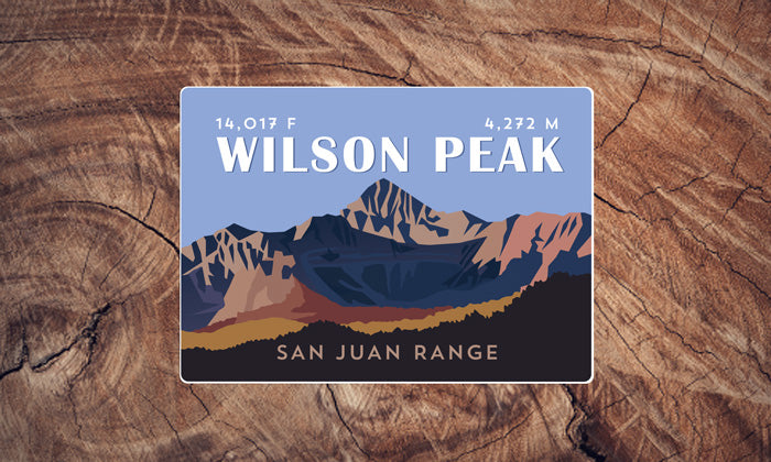 San Juan Range Colorado 14er Sticker Pack