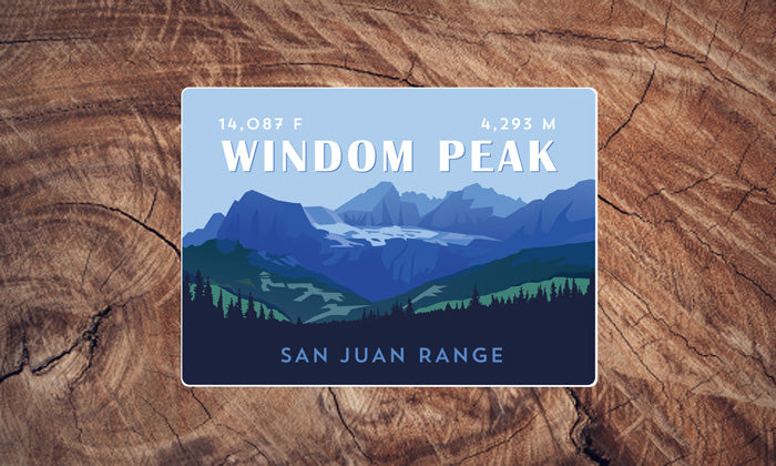 San Juan Range Colorado 14er Sticker Pack