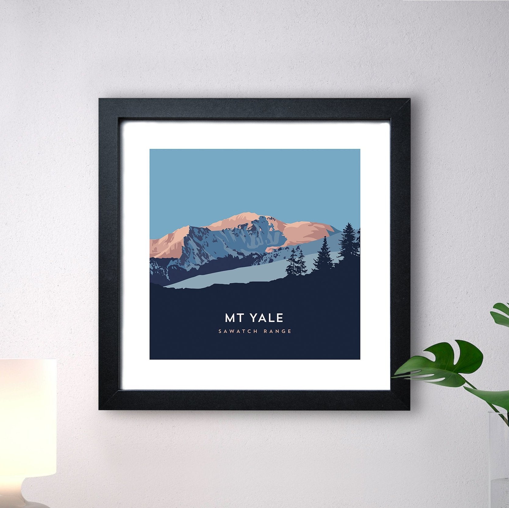 Mount Yale Colorado 14er Framed Art Print