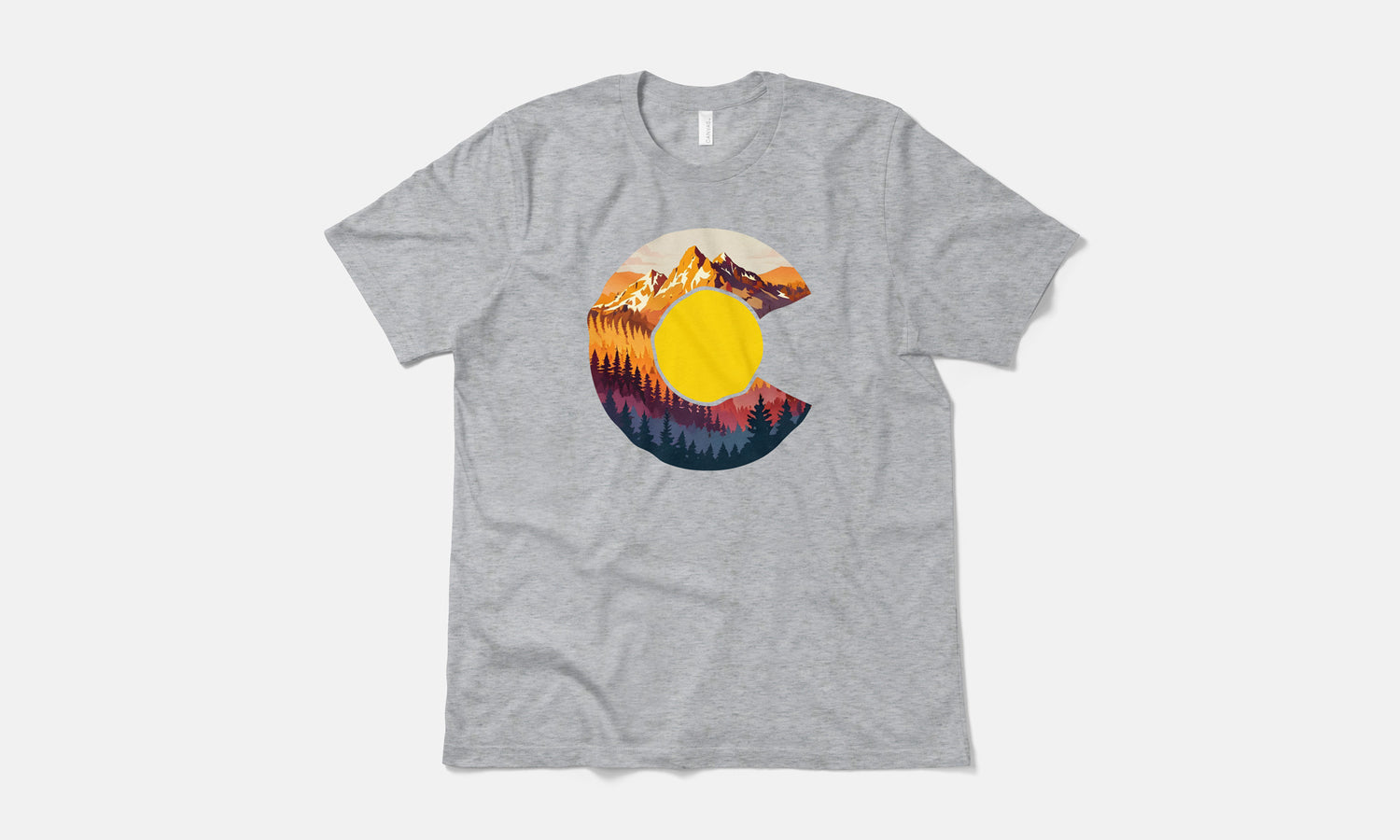 Colorado Flag Mountain T Shirt