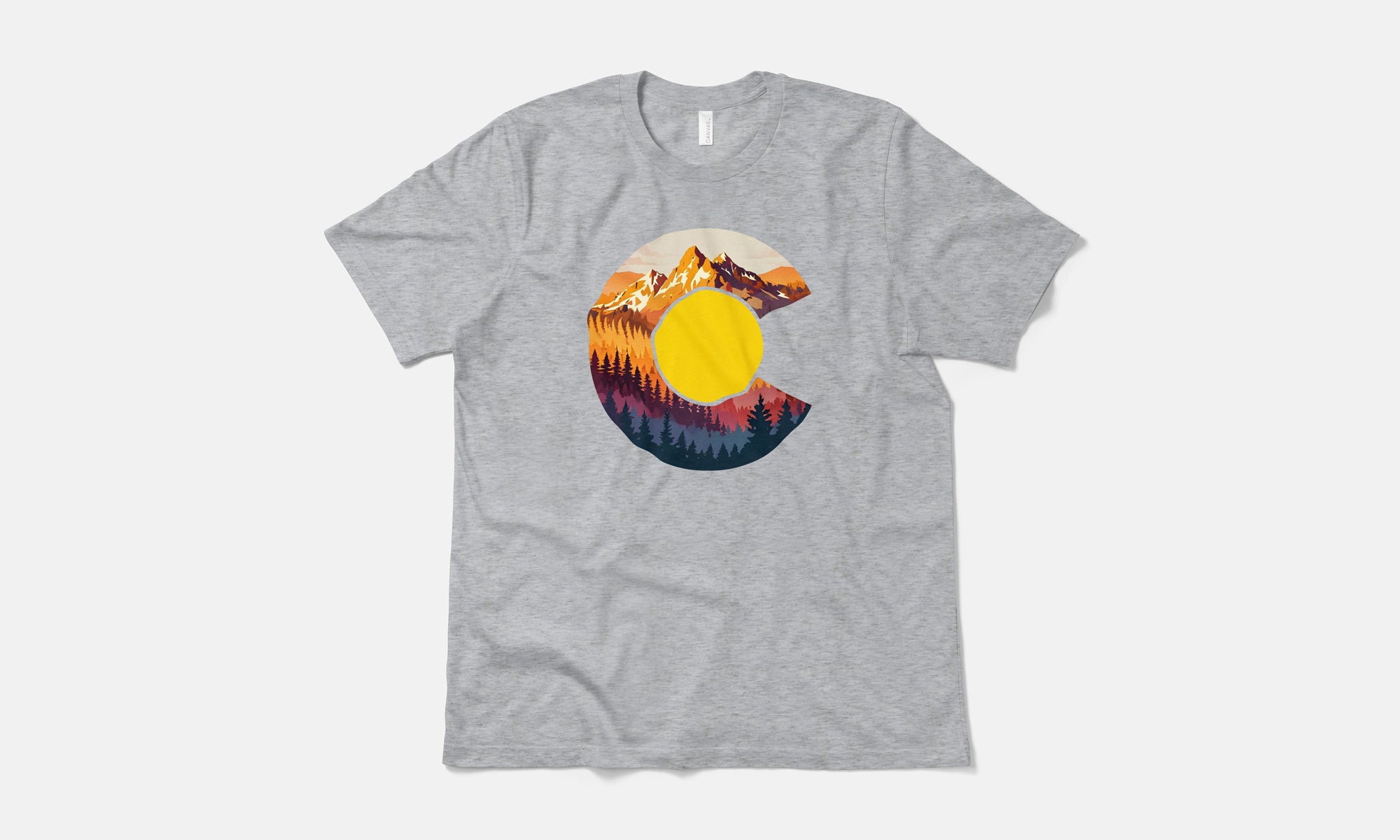 Colorado Flag Mountain T Shirt