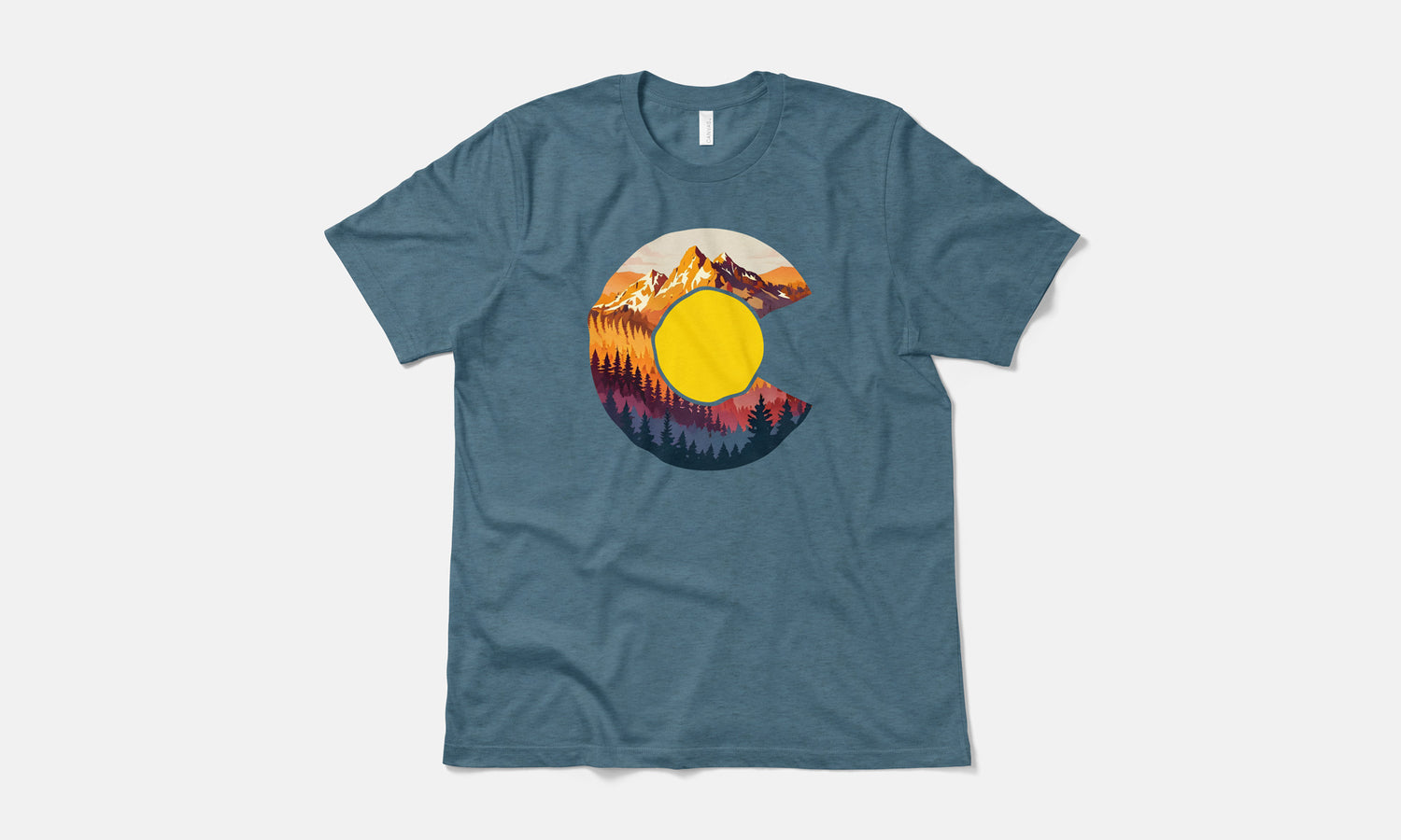Colorado Flag Mountain T Shirt