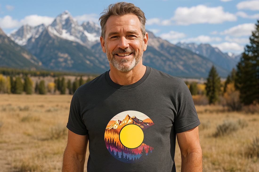 Colorado Flag Mountain T Shirt