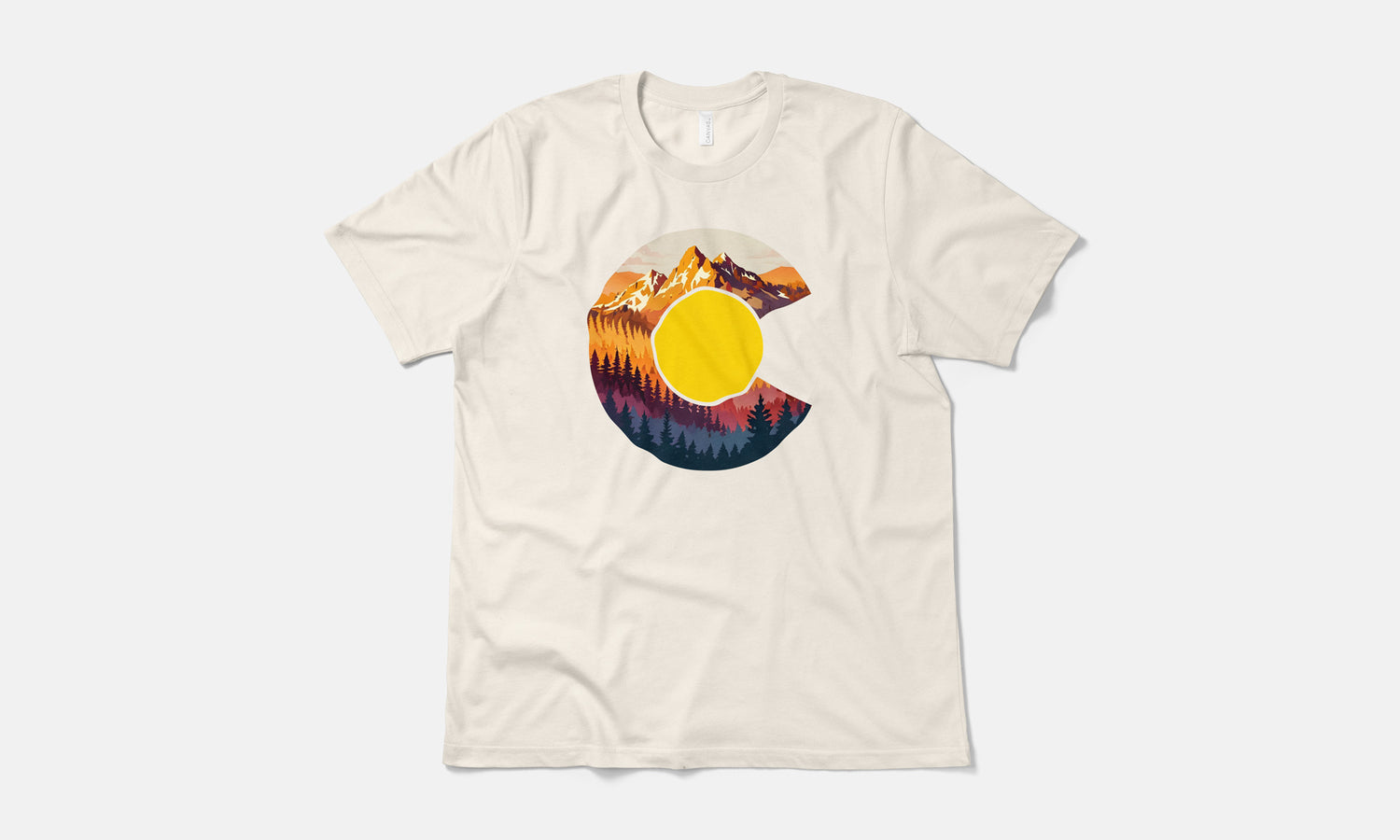 Colorado Flag Mountain T Shirt
