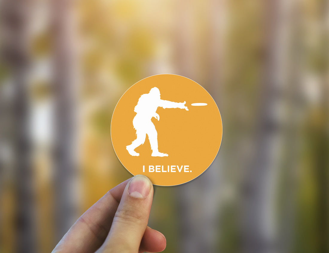 Sasquatch I Believe Frisbee Sticker