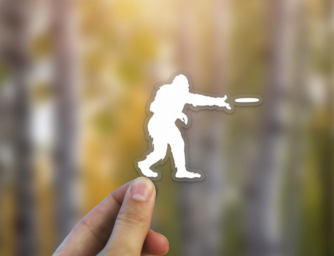 Sasquatch Frisbee Sticker