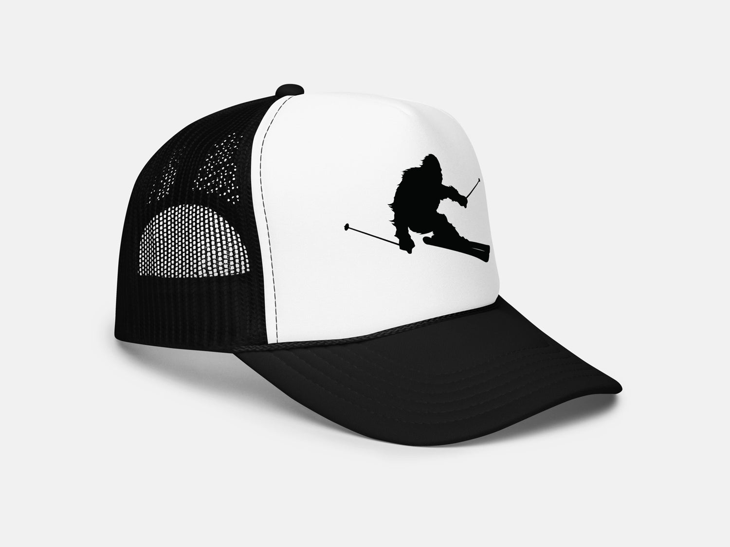 Sasquatch Skiing Trucker Hat