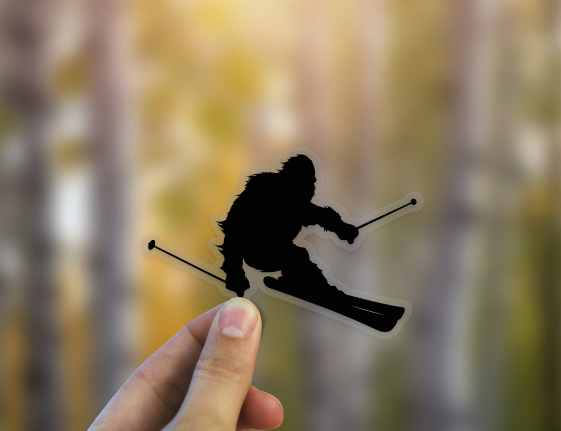 Sasquatch Skiing Sticker