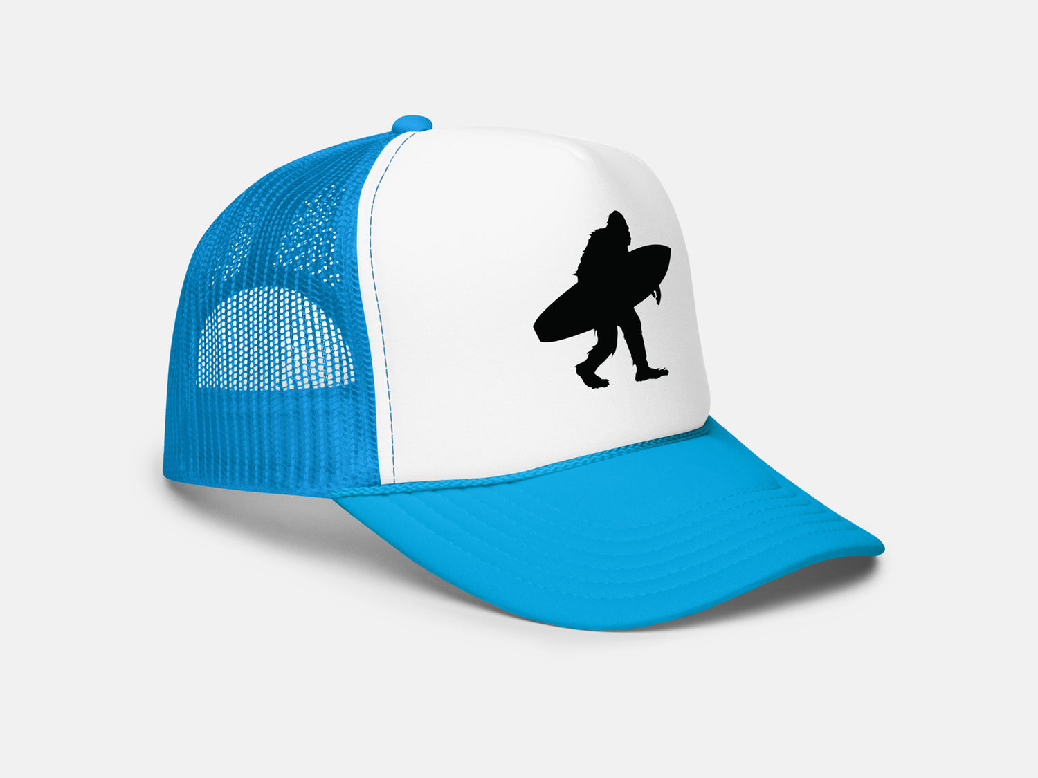 Sasquatch Surfing Trucker Hat