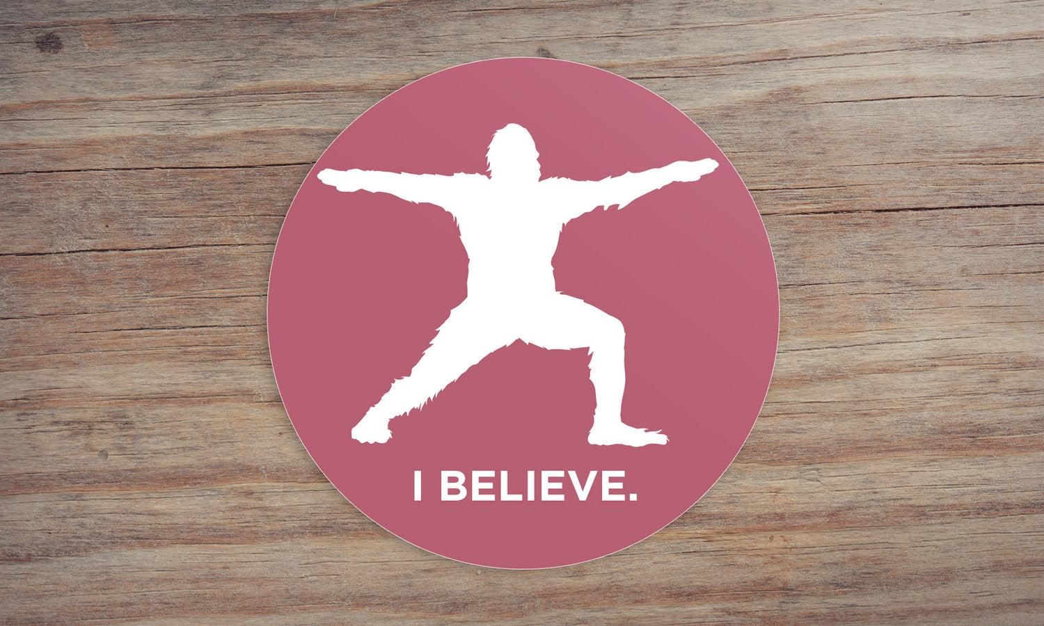 Sasquatch I Believe Yoga Sticker