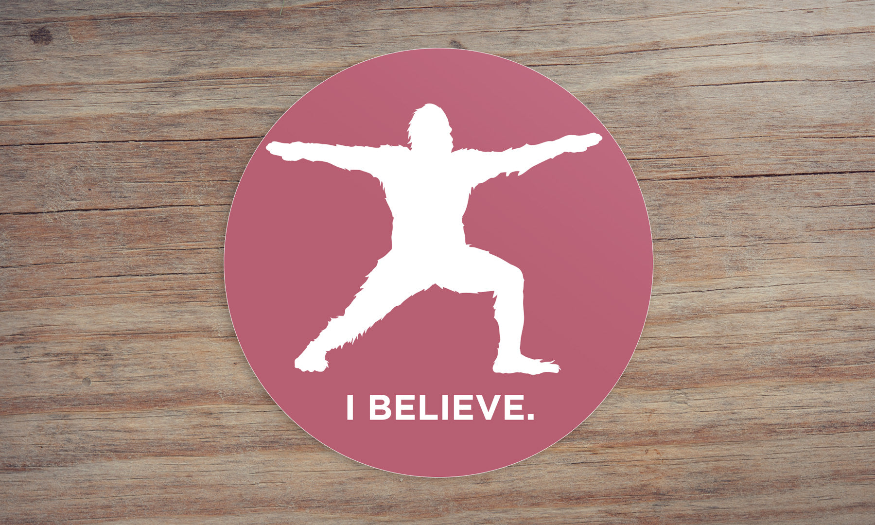 Sasquatch I Believe Yoga Sticker