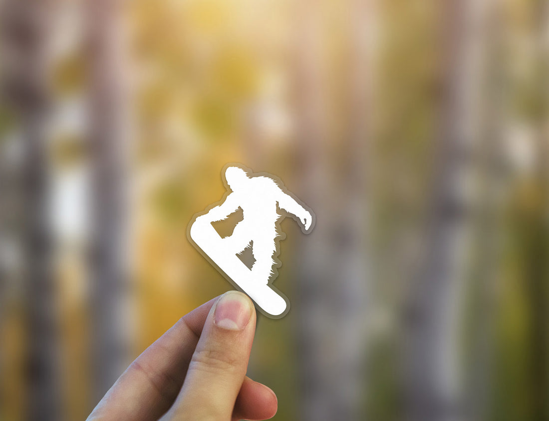 Sasquatch Snowboarding Sticker