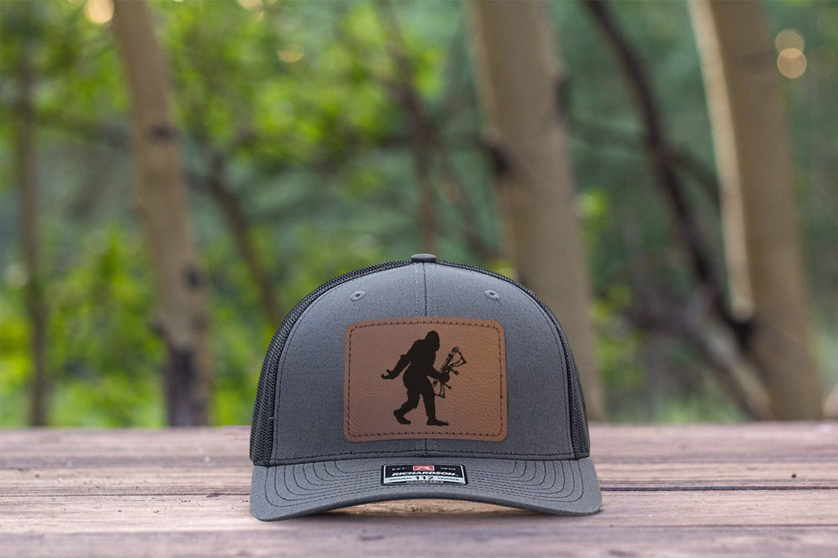 Sasquatch Archery Bow Hunting Hat Charcoal/Black Richardson 112 Bigfoot