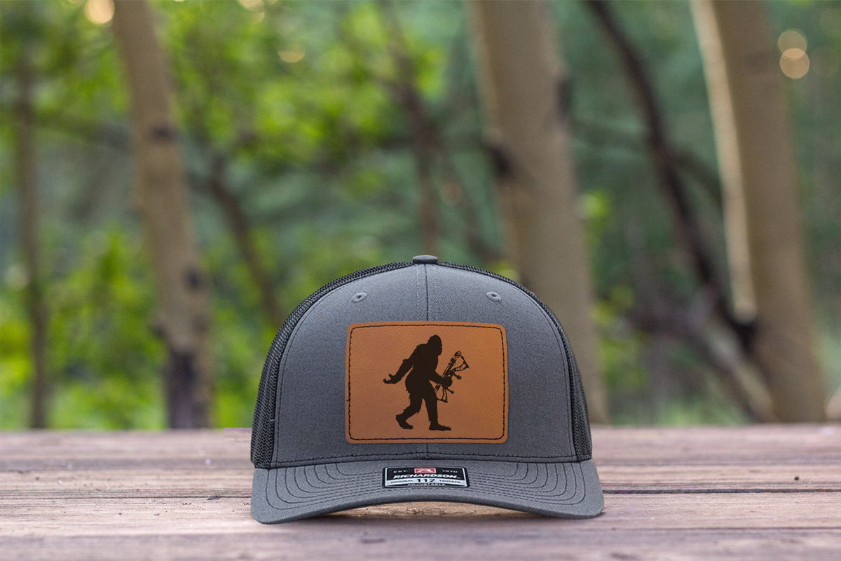 Sasquatch Archery Bow Hunting Hat Charcoal/Black Richardson 112 Bigfoot