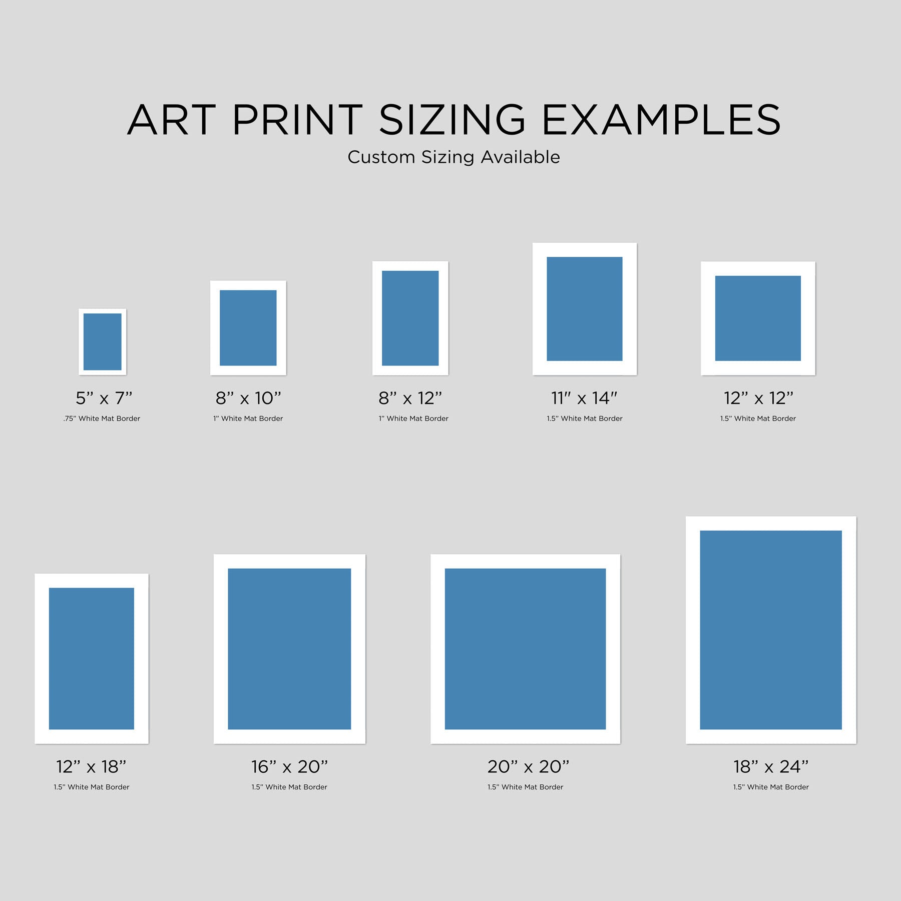 Colorado 14er Art Poster Sizes