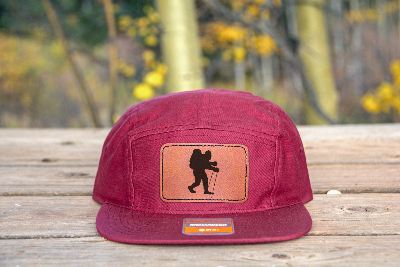 Sasquatch Backpacking 5 Panel Hat Maroon