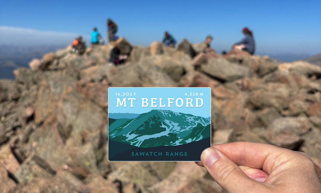 Mount Belford Colorado 14er Sticker