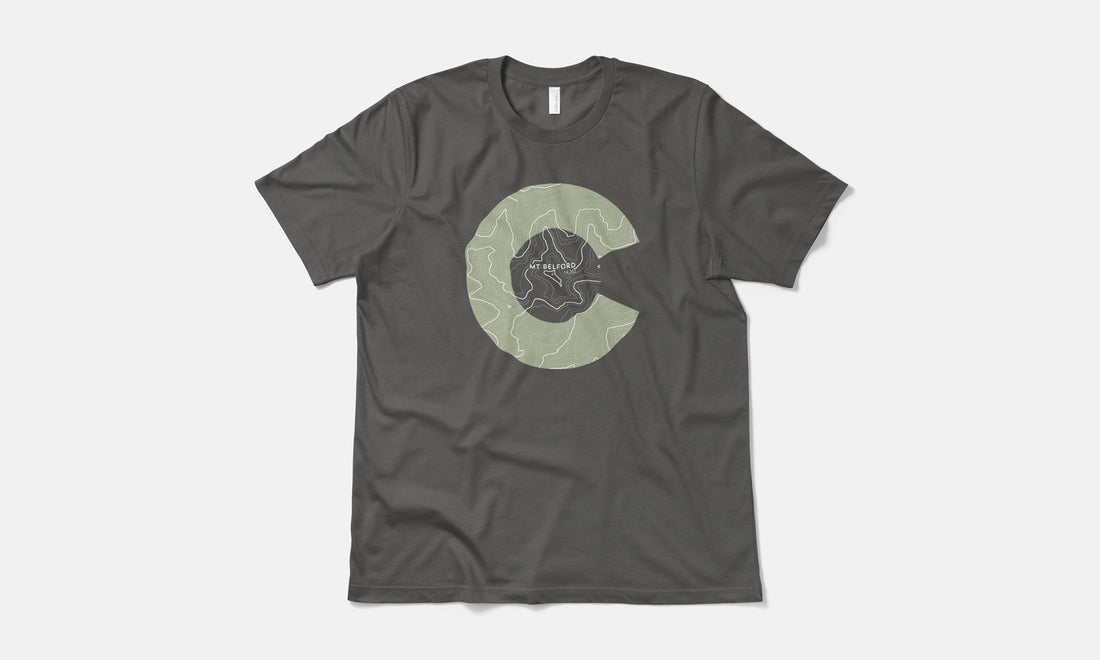 Mount Belford Topo 14er Shirt