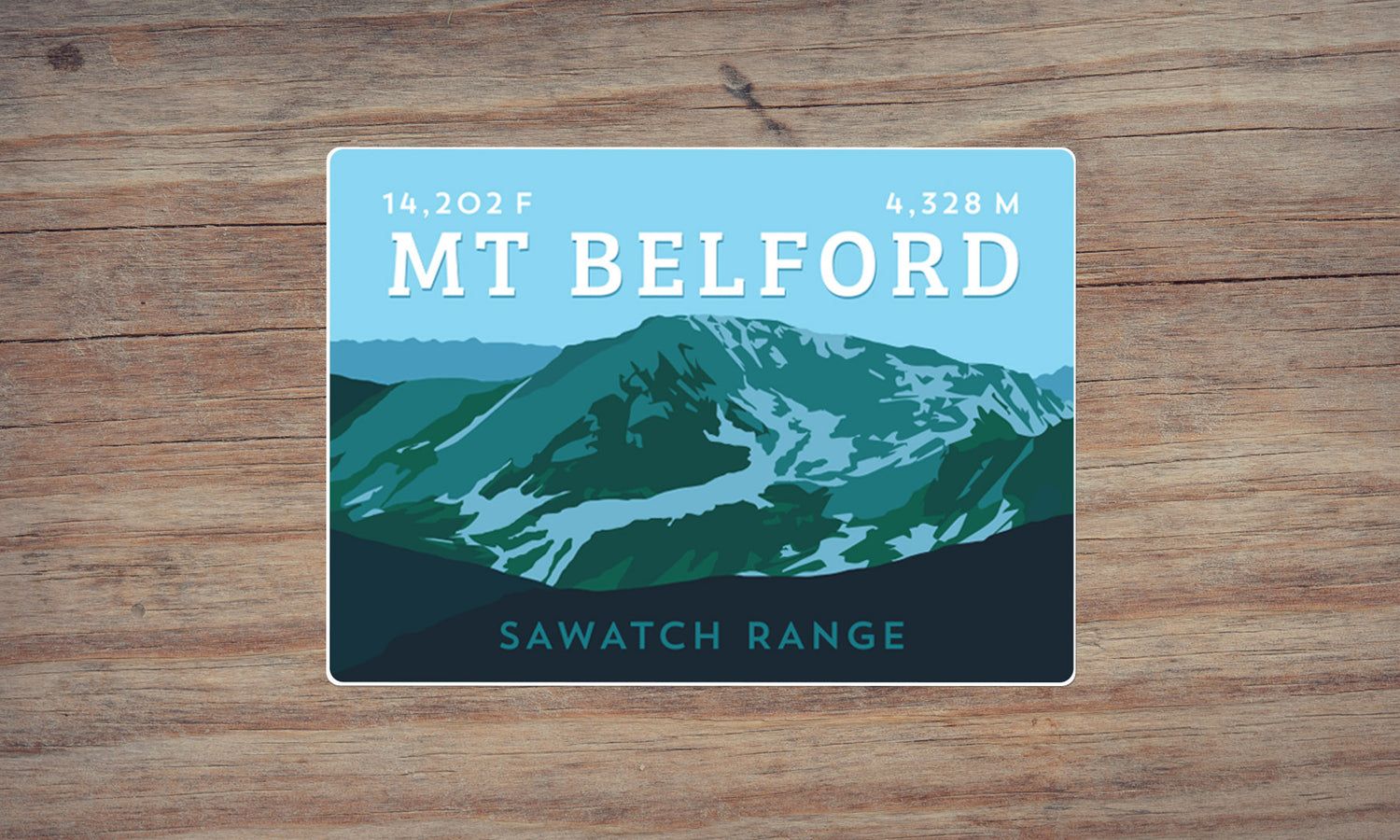 Mount Belford Colorado 14er Sticker